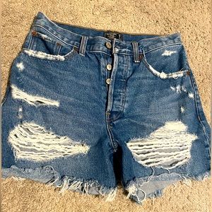 Abercrombie and Fitch Hi-rise jean shorts